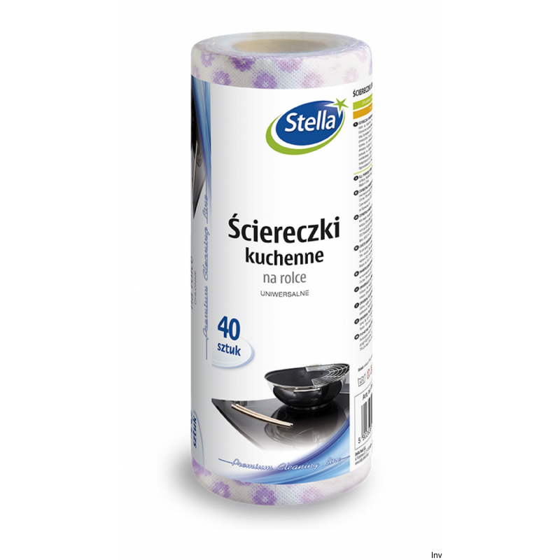 Ściereczki uniwersalne na rolce 40 sztuk niebieskie STELLA