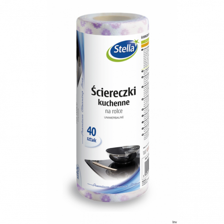 Ściereczki uniwersalne na rolce 40 sztuk niebieskie STELLA