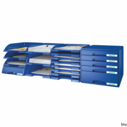 Półka na dokumenty Leitz Plus Slim niebieska 52370035 255 x 37 x 360 mm