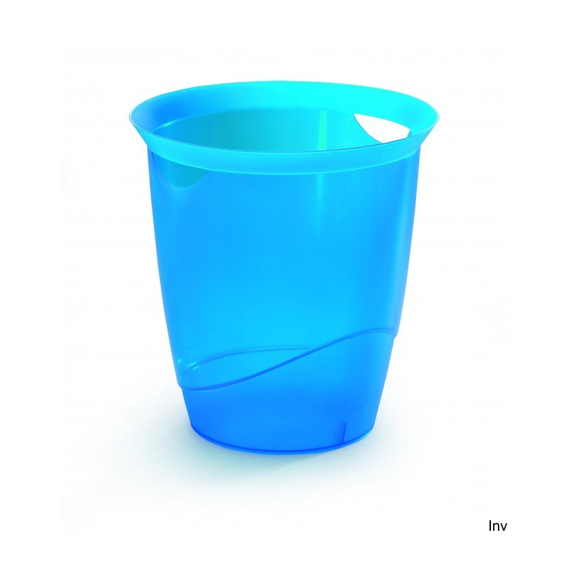 Kosz na śmieci 16 l niebieski przezroczysty Durable