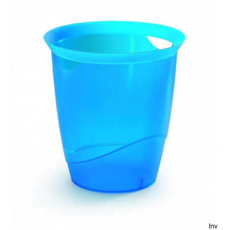 Kosz na śmieci 16 l niebieski przezroczysty Durable