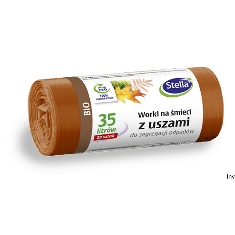 Worki do segregacji odpadów BIO brązowe 35l (20 sztuk) Stella
