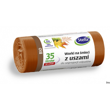 Worki do segregacji odpadów BIO brązowe 35l (20 sztuk) Stella
