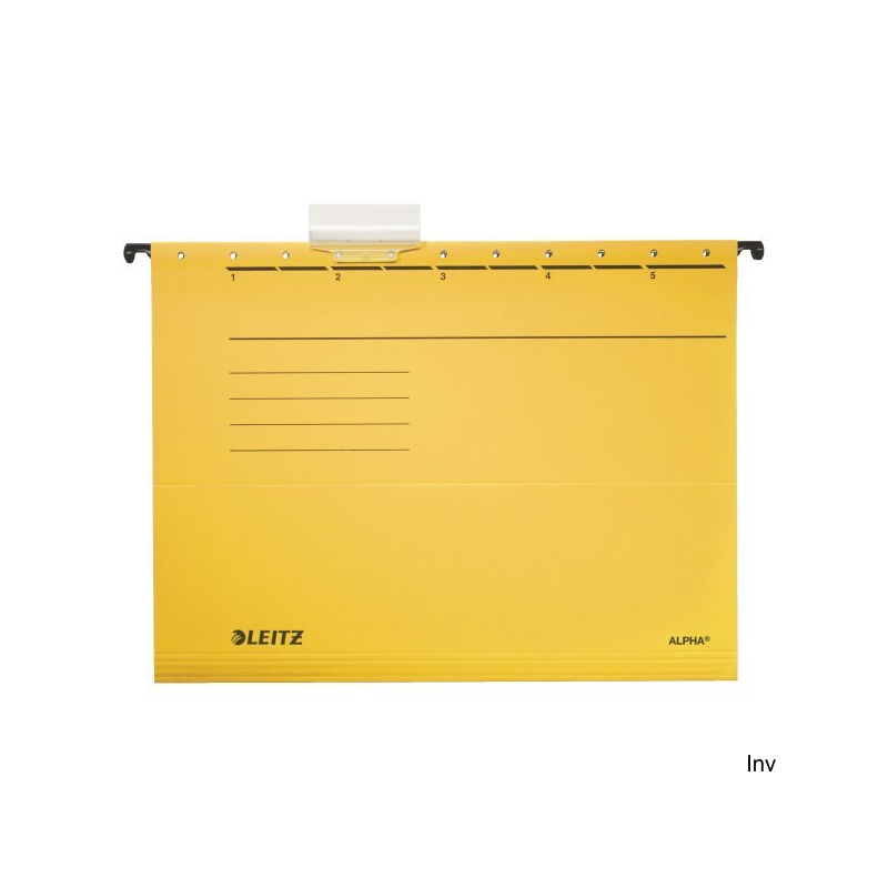 Teczki zawieszane Leitz Alpha, żółte, A4, 225 gsm, 25 sztuk