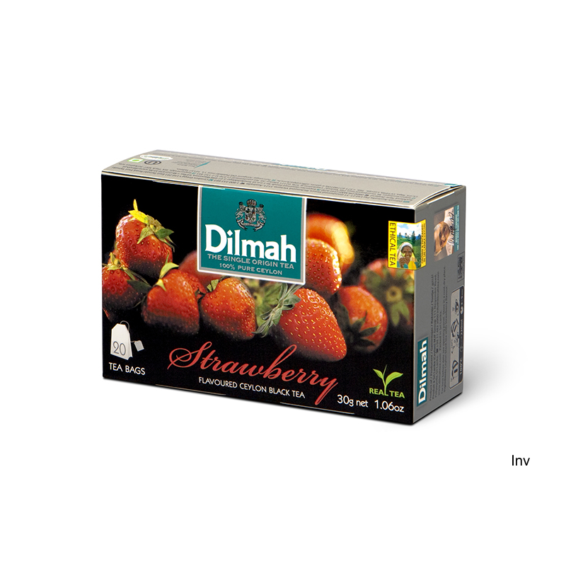 Herbata Dilmah czarna aromat truskawki 20 torebek po 1,5 g