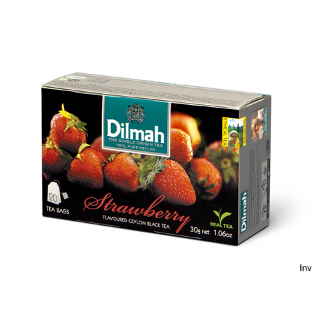 Herbata Dilmah czarna aromat truskawki 20 torebek po 1,5 g