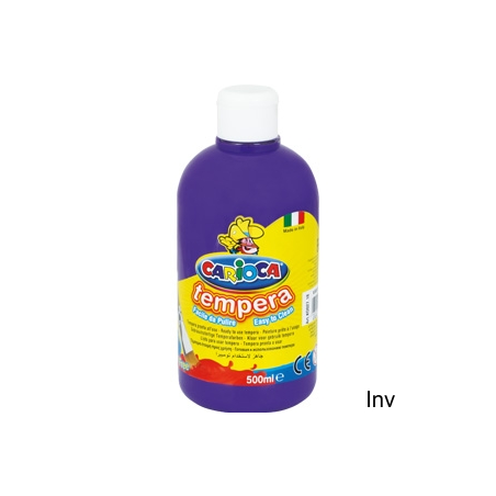 Farba tempera Carioca 500 ml fioletowa do malowania na papierze, kartonie i drewnie