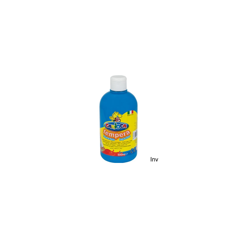Farba tempera 500 ml jasnoniebieska Carioca do malowania na porowatych powierzchniach