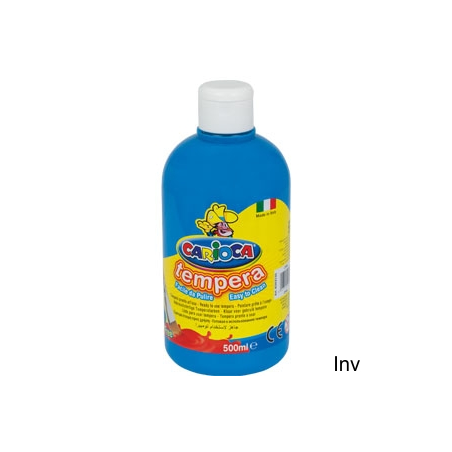 Farba tempera 500 ml jasnoniebieska Carioca do malowania na porowatych powierzchniach