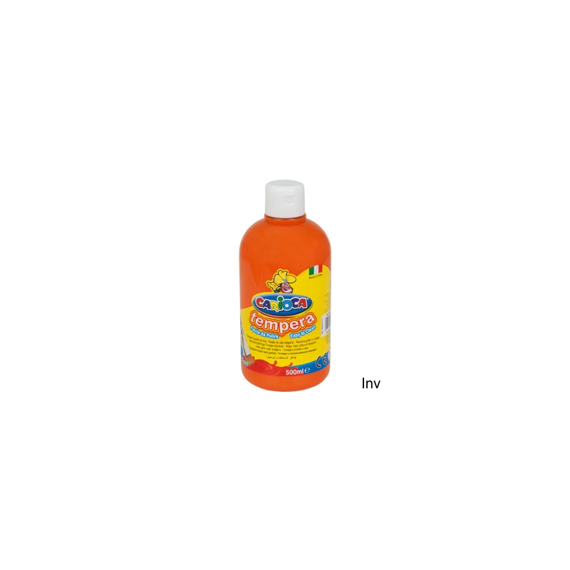 Farba tempera pomarańczowa 500 ml Carioca do malowania na papierze, kartonie i drewnie