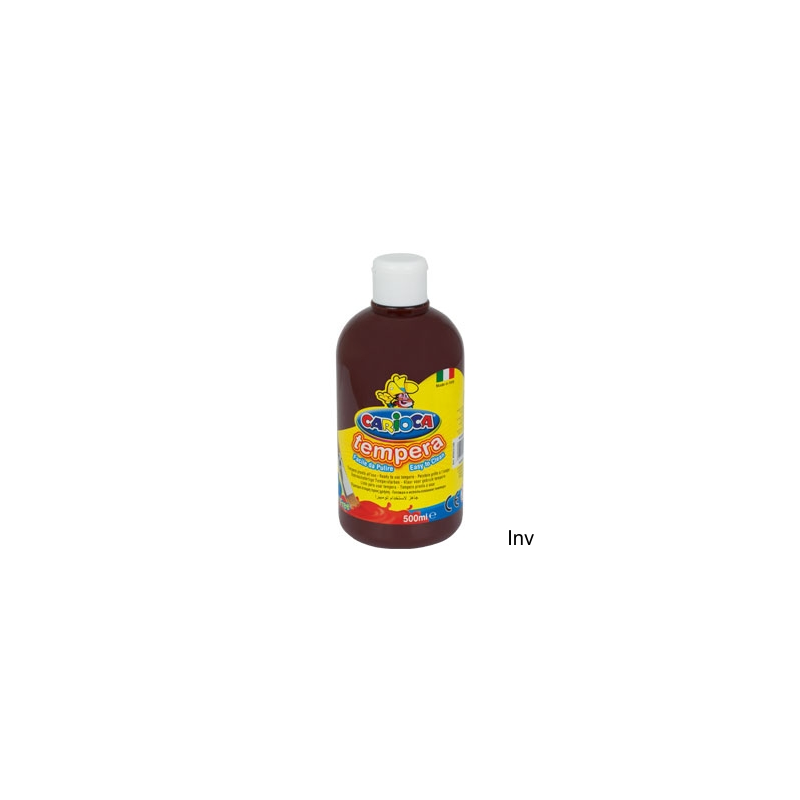Farba tempera brązowa 500 ml Carioca do malowania na papierze, kartonie i drewnie