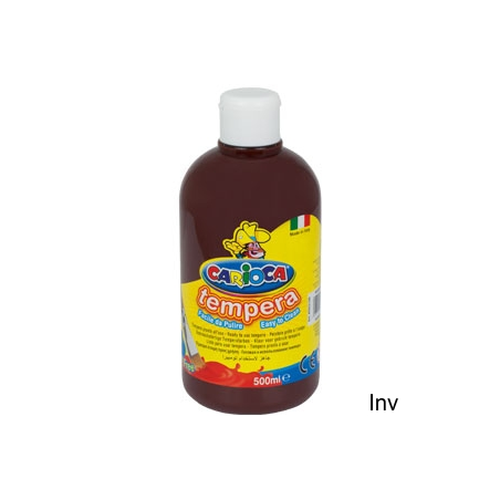 Farba tempera brązowa 500 ml Carioca do malowania na papierze, kartonie i drewnie