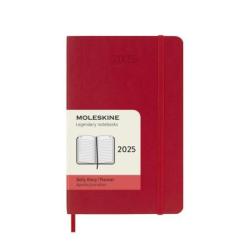 Kalendarz dzienny MOLESKINE 2025, 12M, P, miękka oprawa, 9x14cm, scarlet red