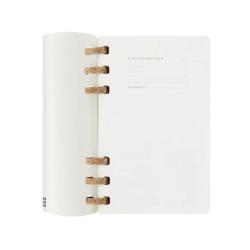 Kalendarz tygodniowy i miesięczny na spirali MOLESKINE 2025, 12M, L, miękka oprawa, 13x21cm, czarny