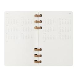 Kalendarz tygodniowy i miesięczny na spirali MOLESKINE 2025, 12M, L, miękka oprawa, 13x21cm, czarny