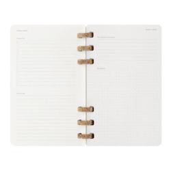 Kalendarz tygodniowy i miesięczny na spirali MOLESKINE 2025, 12M, L, miękka oprawa, 13x21cm, czarny