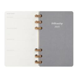 Kalendarz tygodniowy i miesięczny na spirali MOLESKINE 2025, 12M, L, miękka oprawa, 13x21cm, czarny