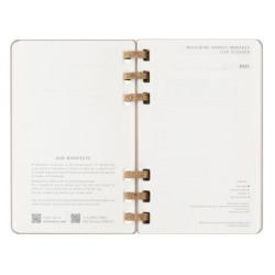 Kalendarz tygodniowy i miesięczny na spirali MOLESKINE 2025, 12M, L, twarda oprawa, 13x21cm, crush almond