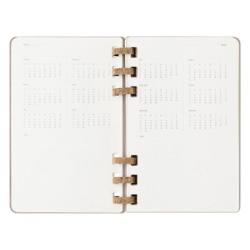 Kalendarz tygodniowy i miesięczny na spirali MOLESKINE 2025, 12M, L, twarda oprawa, 13x21cm, crush almond