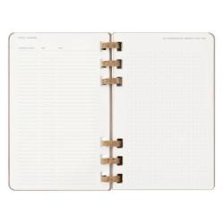 Kalendarz tygodniowy i miesięczny na spirali MOLESKINE 2025, 12M, L, twarda oprawa, 13x21cm, crush almond