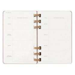 Kalendarz tygodniowy i miesięczny na spirali MOLESKINE 2025, 12M, L, twarda oprawa, 13x21cm, crush almond