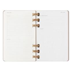 Kalendarz tygodniowy i miesięczny na spirali MOLESKINE 2025, 12M, L, twarda oprawa, 13x21cm, crush almond