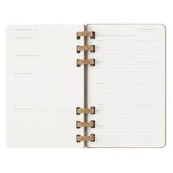Kalendarz tygodniowy i miesięczny na spirali MOLESKINE 2025, 12M, L, twarda oprawa, 13x21cm, crush almond