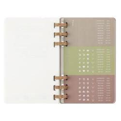 Kalendarz tygodniowy i miesięczny na spirali MOLESKINE 2025, 12M, L, twarda oprawa, 13x21cm, crush almond