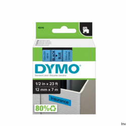 Taśma Dymo D1 12 mm x 7 m czarna/niebieska do drukarek etykiet LabelManager i LabelWriter Duo