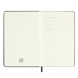 Kalendarz tygodniowy horyzontalny MOLESKINE 2025, 12M, P, twarda oprawa, 9x14cm, czarny