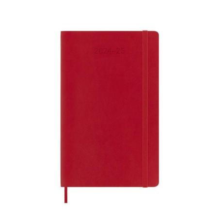 Kalendarz tygodniowy MOLESKINE 2024/25, 18M, L, miękka oprawa, 13x21cm, scarlet red