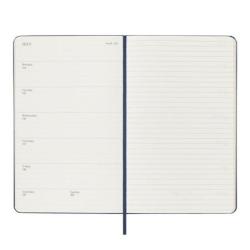 Kalendarz tygodniowy MOLESKINE 2024/25, 18M, L, twarda oprawa, 13x21cm, sapphire blue