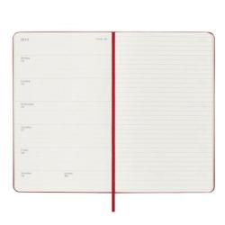Kalendarz tygodniowy MOLESKINE 2024/25, 18M, L, twarda oprawa, 13x21cm, scarlet red