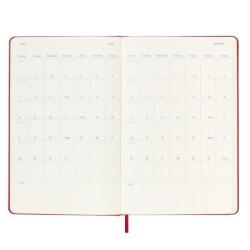 Kalendarz tygodniowy MOLESKINE 2024/25, 18M, L, twarda oprawa, 13x21cm, scarlet red