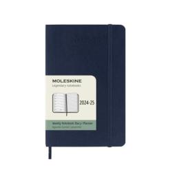 Kalendarz tygodniowy MOLESKINE 2024/25, 18M, P, miękka oprawa, 9x14cm, sapphire blue