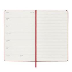 Kalendarz tygodniowy MOLESKINE 2025, 12M, L, twarda oprawa, 13x21cm, scarlet red