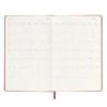 Kalendarz tygodniowy MOLESKINE 2025, 12M, L, twarda oprawa, 13x21cm, scarlet red