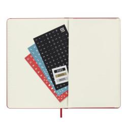 Kalendarz tygodniowy MOLESKINE 2025, 12M, L, twarda oprawa, 13x21cm, scarlet red