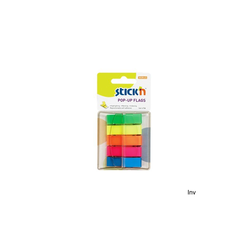 Zakładki indeksujące StickN 45x12mm (200 sztuk) w różnych kolorach