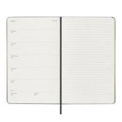 Kalendarz tygodniowy MOLESKINE 2025, 12M, L, twarda oprawa, 13x21cm, czarny