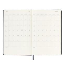 Kalendarz tygodniowy MOLESKINE 2025, 12M, L, twarda oprawa, 13x21cm, czarny