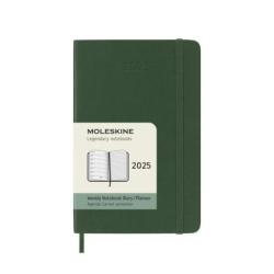 Kalendarz tygodniowy MOLESKINE 2025, 12M, P, miękka oprawa, 9x14cm, myrtle green