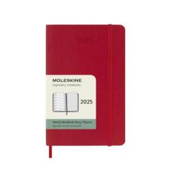 Kalendarz tygodniowy MOLESKINE 2025, 12M, P, miękka oprawa, 9x14cm, scarlet red