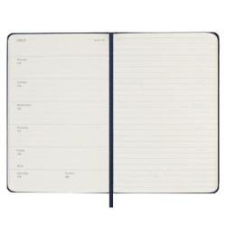Kalendarz tygodniowy MOLESKINE 2025, 12M, P, twarda oprawa, 9x14cm, sapphire blue