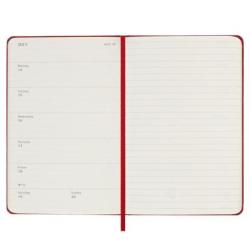 Kalendarz tygodniowy MOLESKINE 2025, 12M, P, twarda oprawa, 9x14cm, scarlet red