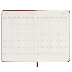 Kalendarz tygodniowy MOLESKINE 2025, 12M, P, twarda oprawa, 9x14cm, scarlet red