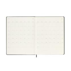 Kalendarz tygodniowy MOLESKINE 2025, 12M, XL, twarda oprawa, 19x25cm, czarny