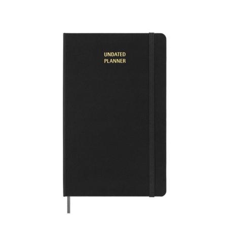 Kalendarz tygodniowy MOLESKINE bez dat, L, twarda oprawa, 13x21cm, czarny