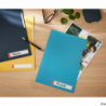 Folder A4 Leitz Cosy z kieszonką na etykietę, niebieski, mieści do 40 kartek, matowe wykończenie