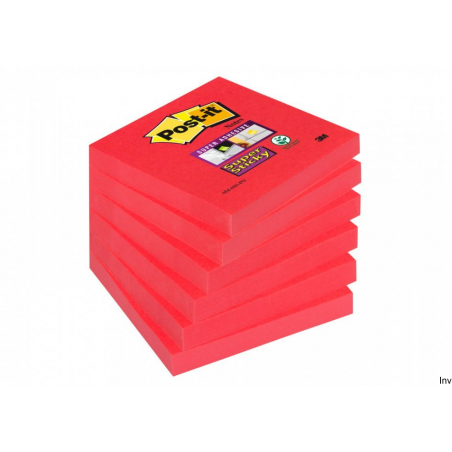 Bloczki samoprzylepne Post-it Super Sticky 76x76 mm różowe 6 sztuk po 90 kartek